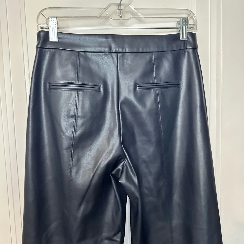 Ann Taylor Navy Faux Leather Trousers size 2 - Picture 6 of 11